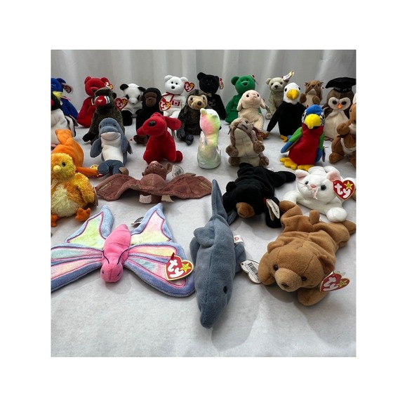 Ty Beanie Babies Lot Collection Plush Stuffed Animals Toys Bundle Collectible - Picture 1 of 9